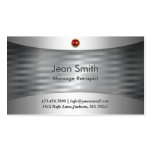 Luxury Steel Massage Therapist Business Card