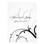 Luxury Swirl Double Monogram Wedding Invitation