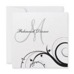 Luxury Swirl Monogram Rehearsal Dinner Invitations