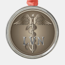 LVN Caduceus Christmas Tree Ornament