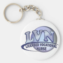 LVN Fun Blue Logo LICENSED VOCATIONAL NURSE Key Chains