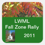 LWML Zone Rally sample 3 Square Stickers