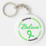 Lyme Disease Awareness Believe v2 Key Chain