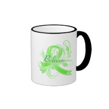 Lyme Disease Believe Flourish Ribbon Mugs