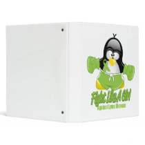 Lyme Disease Fighting Penguin Vinyl Binders