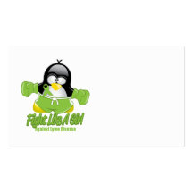 Lyme Disease Fighting Penguin Business Card Templates