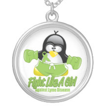Lyme Disease Fighting Penguin Custom Necklace