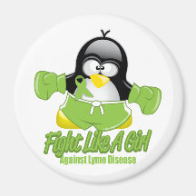 Lyme Disease Fighting Penguin Fridge Magnets