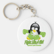 Lyme Disease Fighting Penguin Keychains