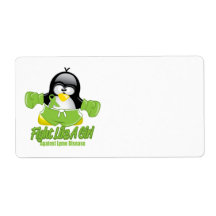 Lyme Disease Fighting Penguin Personalized Shipping Labels