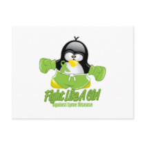 Lyme Disease Fighting Penguin Post Card