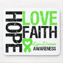 Lyme Disease Hope Love Faith Mouse Pad