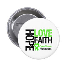 Lyme Disease Hope Love Faith Pins