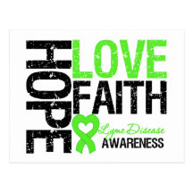 Lyme Disease Hope Love Faith Post Cards