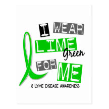 Lyme Disease I Wear Lime Green For Me 37 Post Cards
