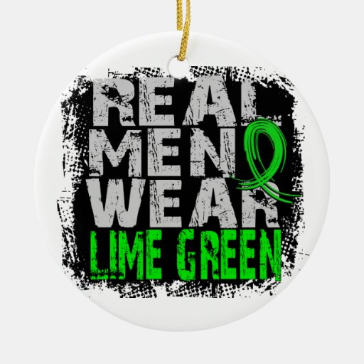 Lyme Disease Real Men Wear Lime Green Ornaments