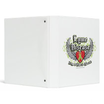 Lyme Disease Wings 3 Ring Binder