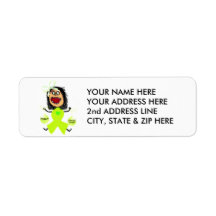 Lymphoma Cancer Lime Green Ribbon Return Address Label