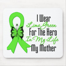 Lymphoma Cancer Ribbon My Hero My Mother Mouse Mat