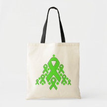 Lymphoma Christmas Ribbon Tree Bag