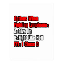 Lymphoma Fighting Options Post Cards