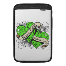 Lymphoma Hope Faith Dual Hearts MacBook Air Sleeves