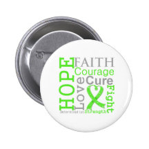 Lymphoma Hope Faith Motto Pinback Button