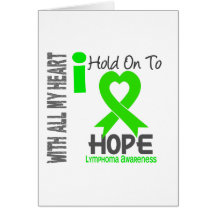 Lymphoma I Hold On To Hope Greeting Cards