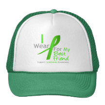 Lymphoma I Wear Lime Green For My Best Friend Hats