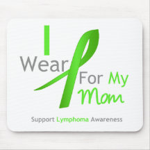 Lymphoma I Wear Lime Green For My Mom Mouse Mats
