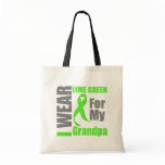 Lymphoma I Wear Lime Green Grandpa Canvas Bag
