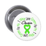Lymphoma I Wear Lime Green Ribbon For My Cousin Pin