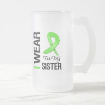 Lymphoma I Wear Lime Green Ribbon For My Sister Coffee Mugs