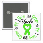 Lymphoma I Wear Lime Green Ribbon For My Uncle Buttons