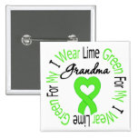 Lymphoma I Wear Lime Green Ribbon Grandmother Button