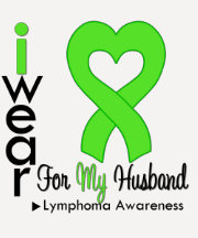 Lymphoma Lime Green Heart Support Husband Tee Shirt