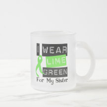 Lymphoma Lime Green Ribbon Sister Coffee Mugs