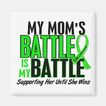 Lymphoma My Battle Too 1 Mom Fridge Magnet