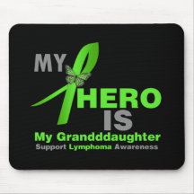 Lymphoma My Hero is My Granddaughter Mouse Pad