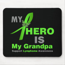 Lymphoma My Hero is My Grandpa Mousepads