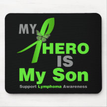 Lymphoma My Hero is My Son Mousepads