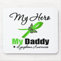 Lymphoma My Hero My Daddy Mouse Mats