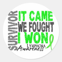 Lymphoma Survivor It Came We Fought I Won Sticker
