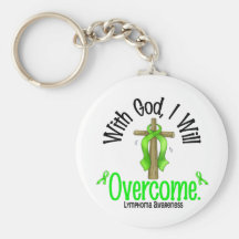 Lymphome avec Dieu que je surmonterai Porte-clefs