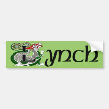 Lynch Celtic Dragon Bumper Sticker