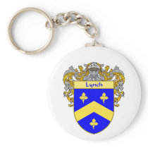 Lynch Coat of Arms (Mantled) Keychain