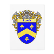 Lynch Coat of Arms (Mantled) Postcard