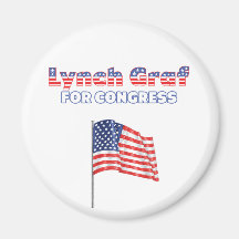 Lynch Graf for Congress Patriotic American Flag Refrigerator Magnet