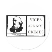 Lysander Spooner Round Stickers