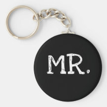 M. blanc des textes de marié porte-clef